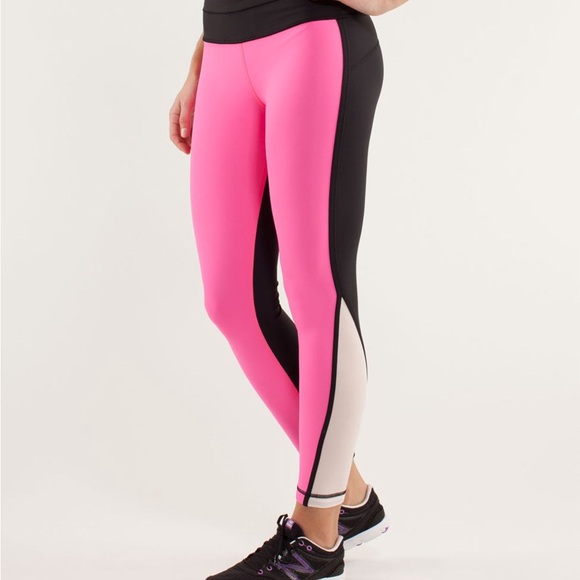 lululemon athletica Pants - Lululemon Run: Pace Tight
Pinkelicious / Black / Parfait Pink - Size 6